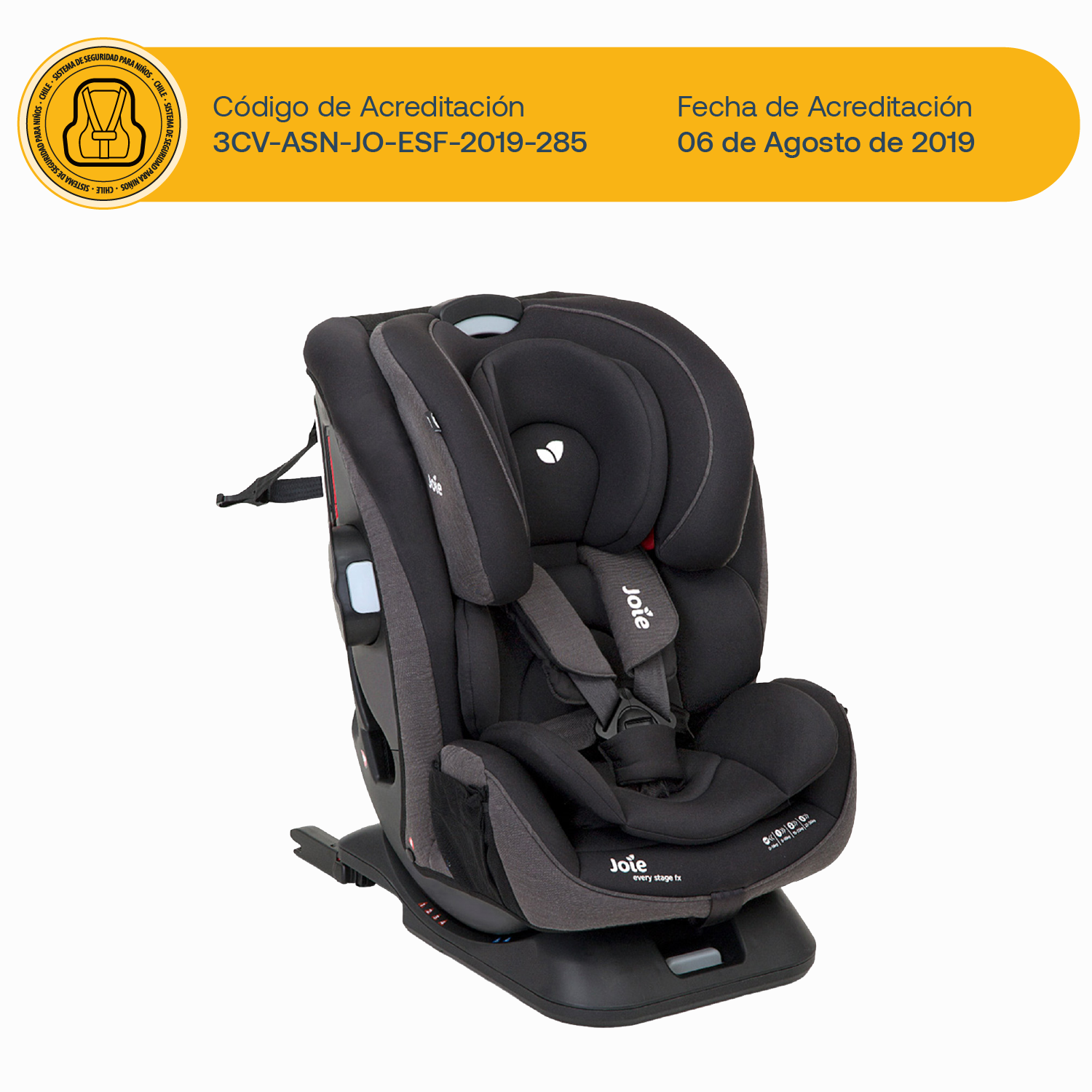 Silla de Auto Joie Convertible Every Stage FX - Coal-7