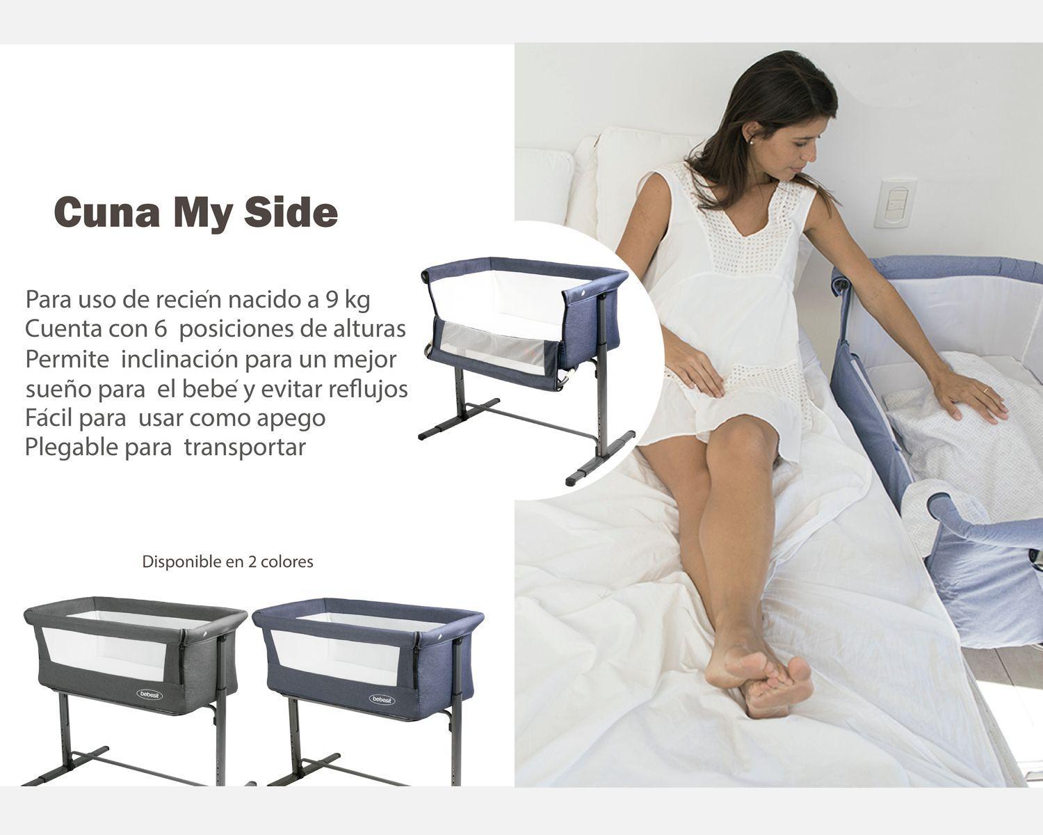 Cuna Colecho My Side Beige Bebesit-7