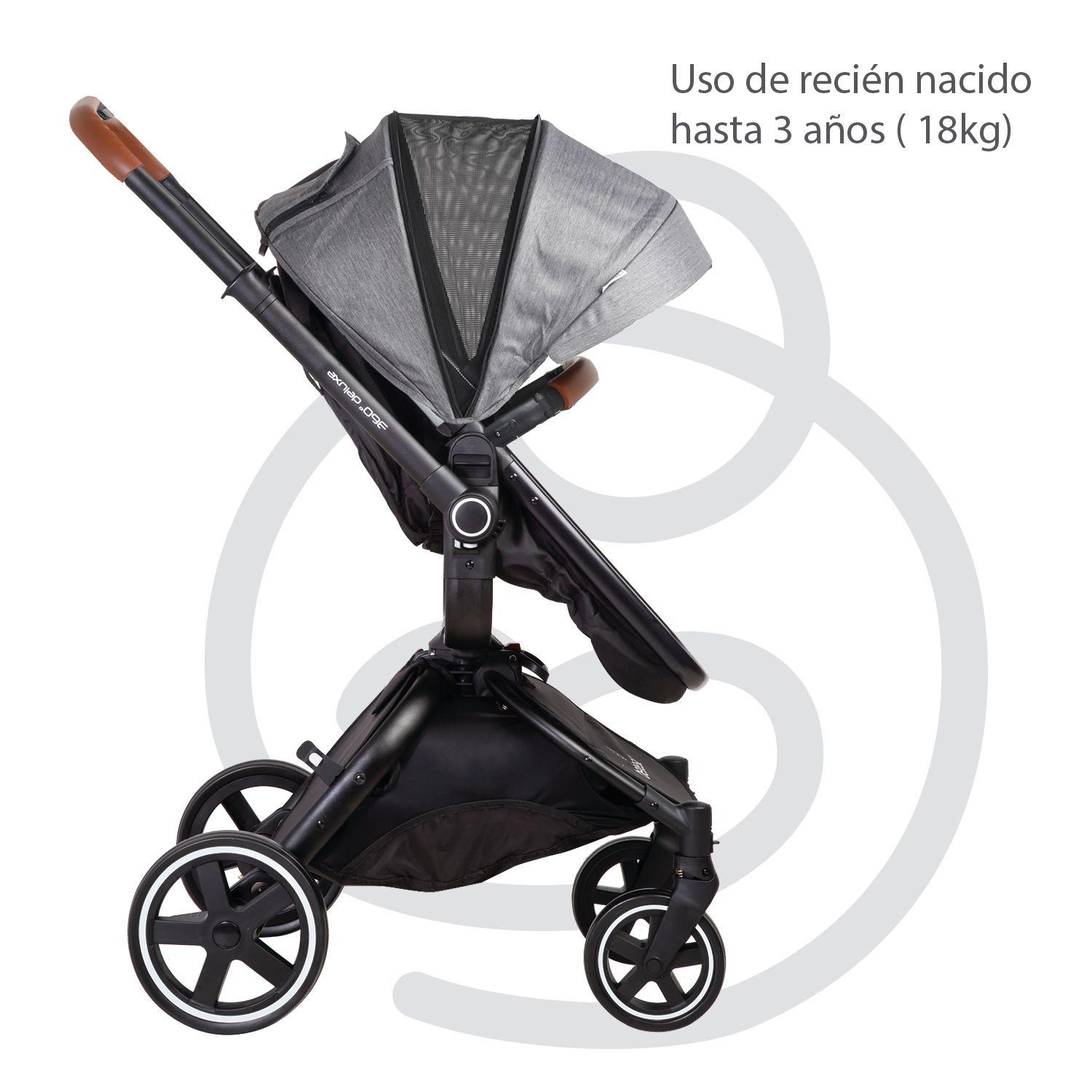 Coche Travel System Deluxe 360° SX Gris-4