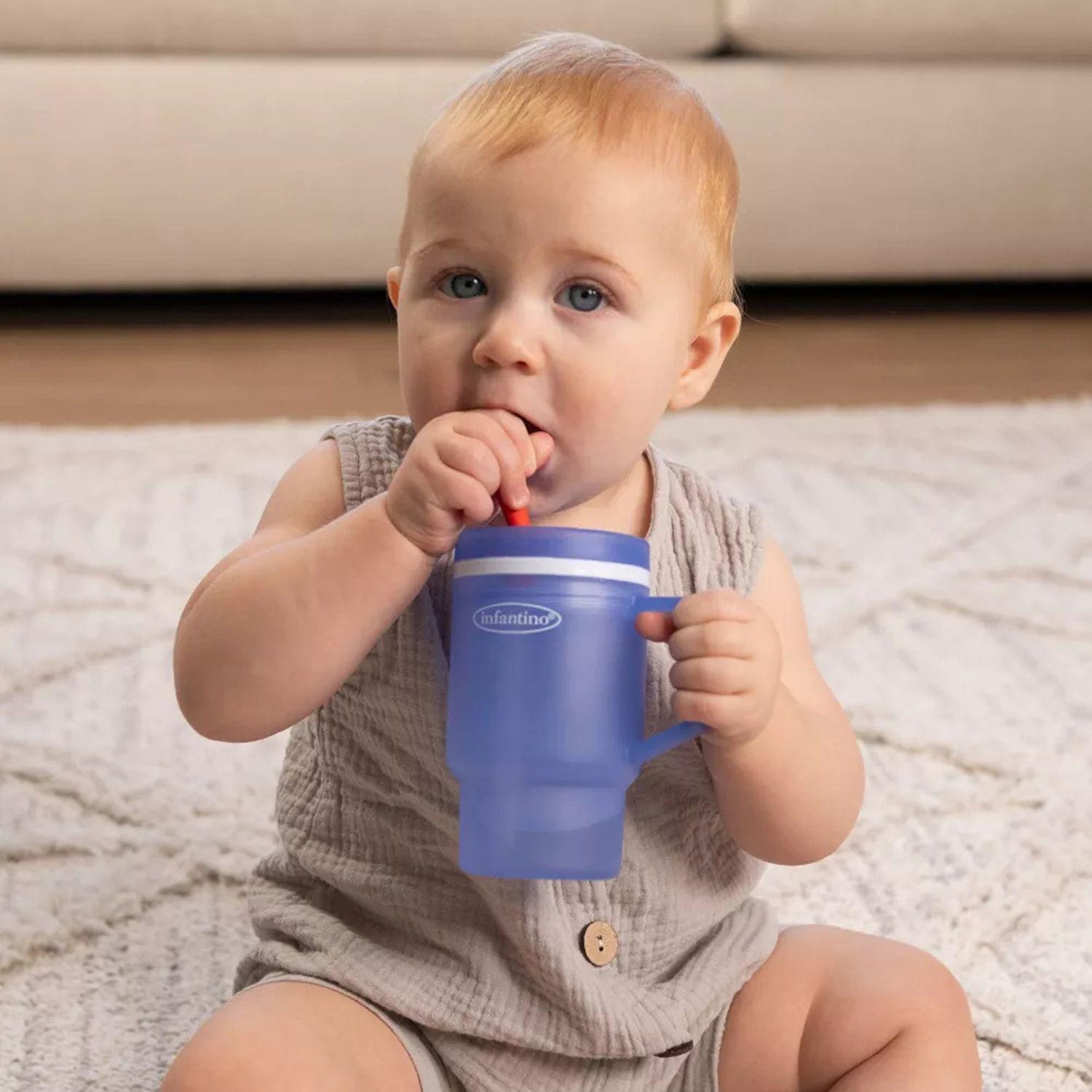 Vaso Antiderrame con Bombilla My 1st Tumbler 266ml Azul-3