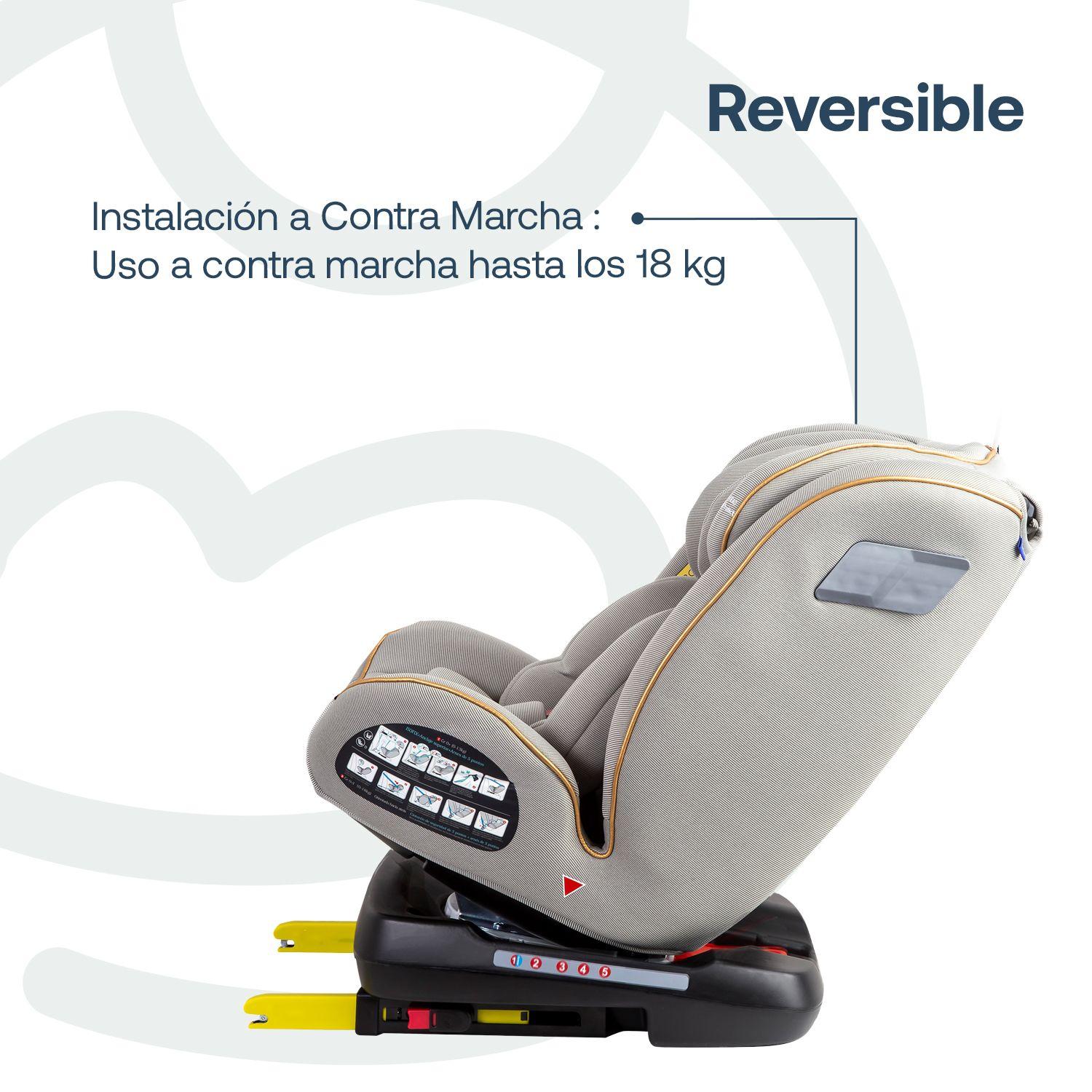 Silla de Auto Convertible Supra 360° Gris claro-5