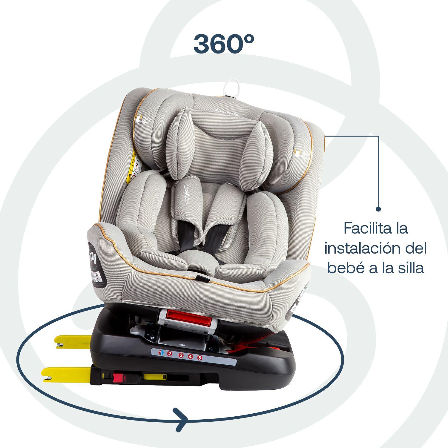 Silla de Auto Convertible Supra 360° Gris claro-6