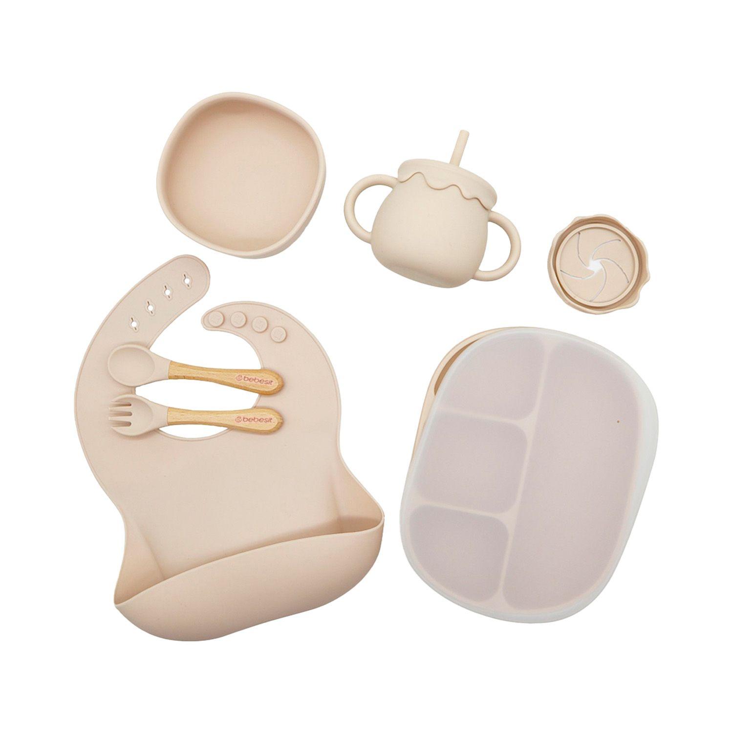 Set Alimentación October Silicona Beige-0