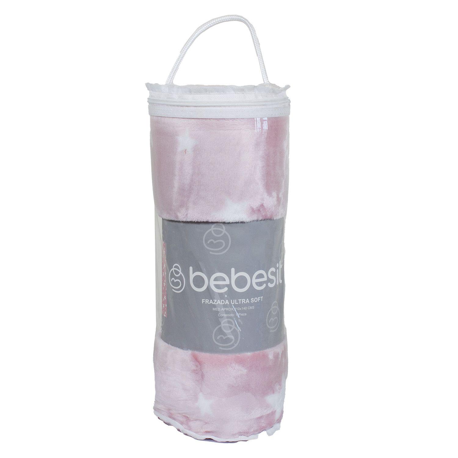 Frazada Ultra Soft Estrella 110x140cm Rosado Bebesit-2