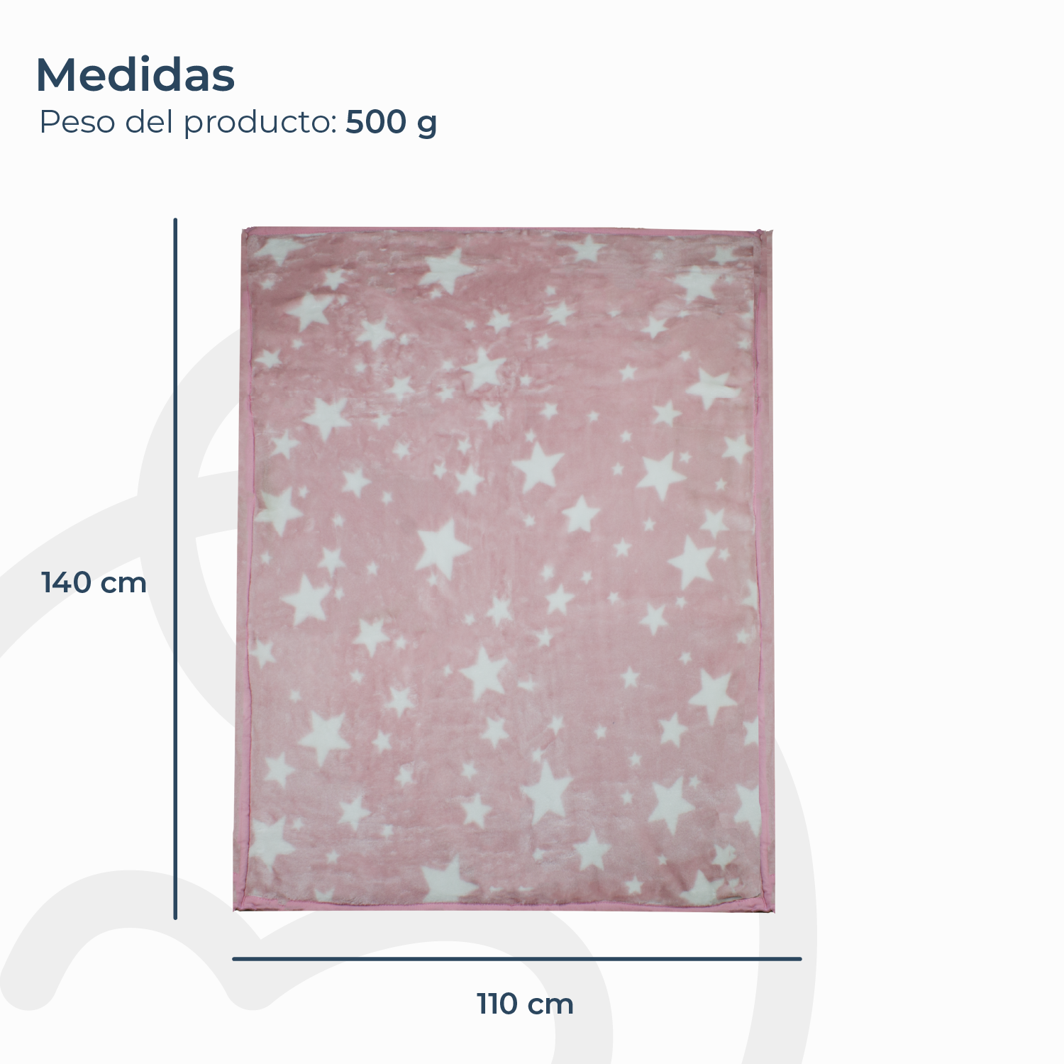 Frazada Ultra Soft Estrella 110x140cm Rosado Bebesit-3