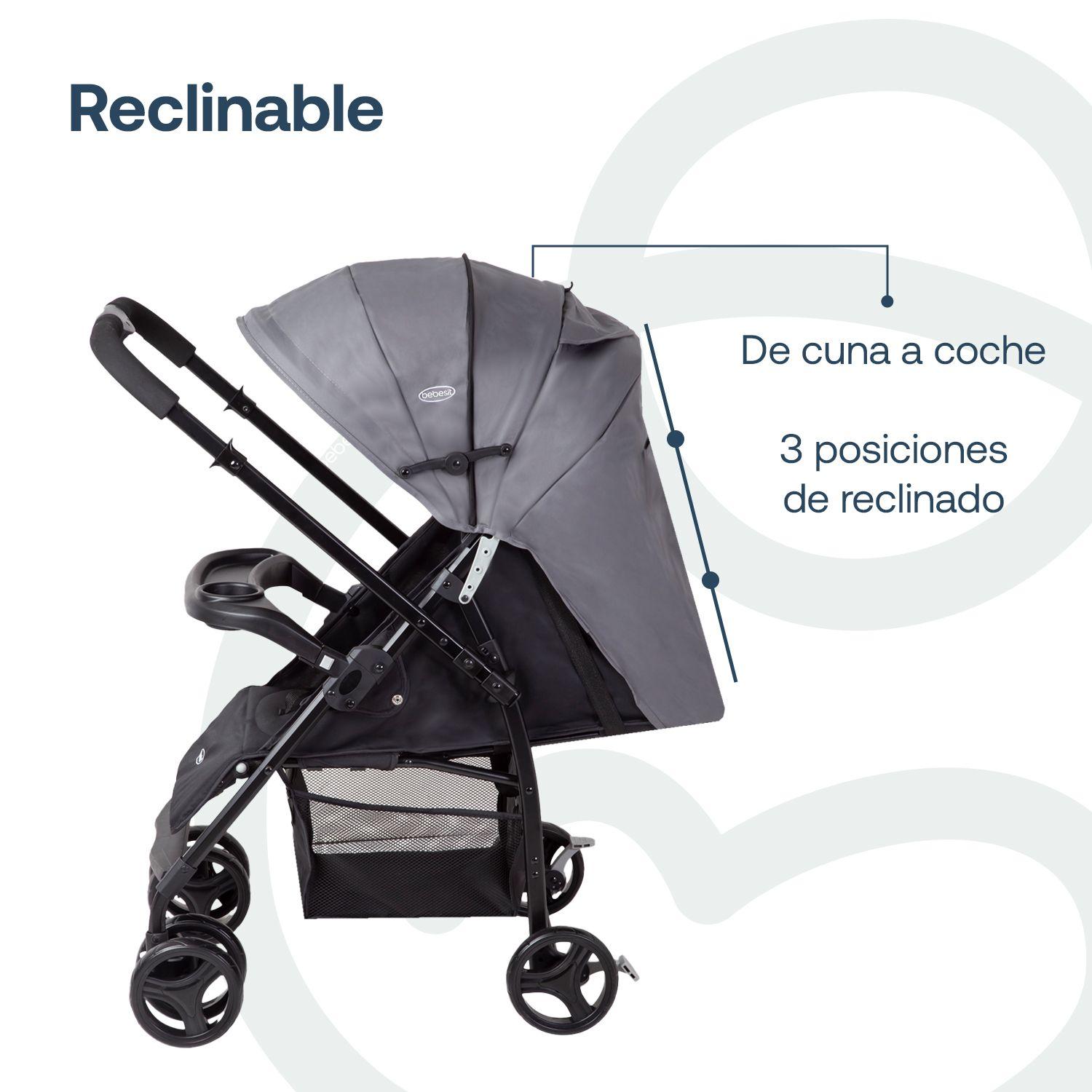 Coche Travel System Go Lite Gris Bebesit-6
