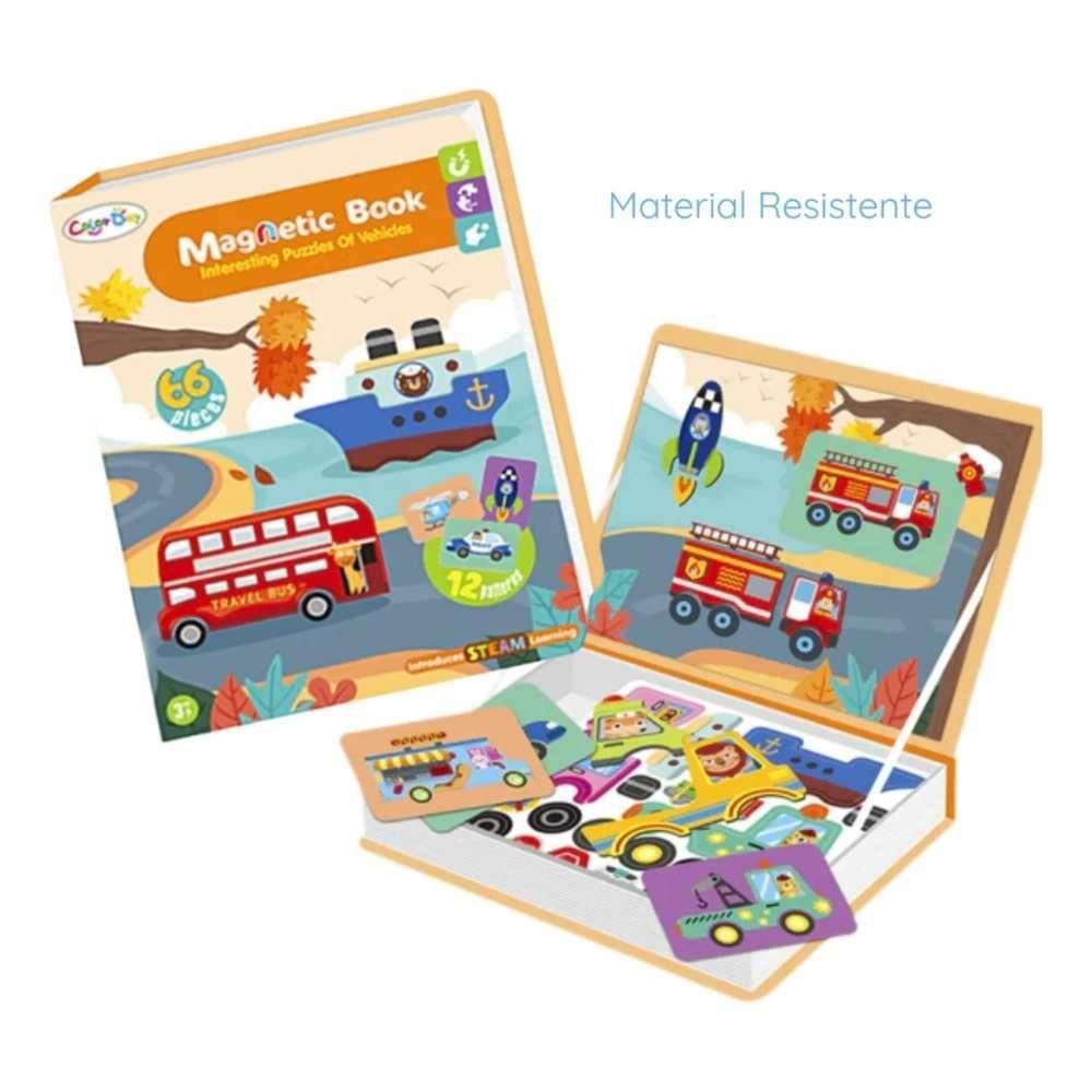 Juego Didáctico Set Piezas Magnético de Vehículos-2