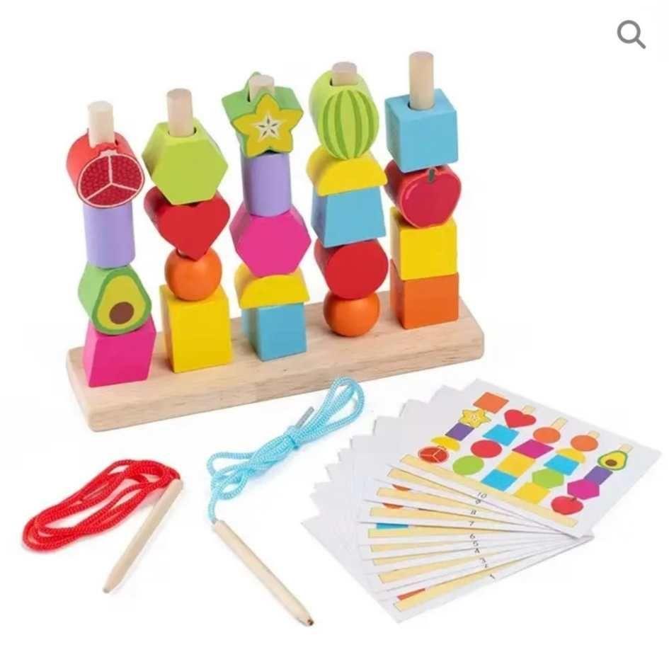 Juego Didactico de Enhebrar, Patron y Encaje-0