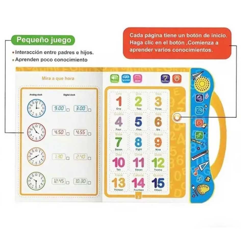 Libro Educativo Interactivo Musical Inglés Español-2