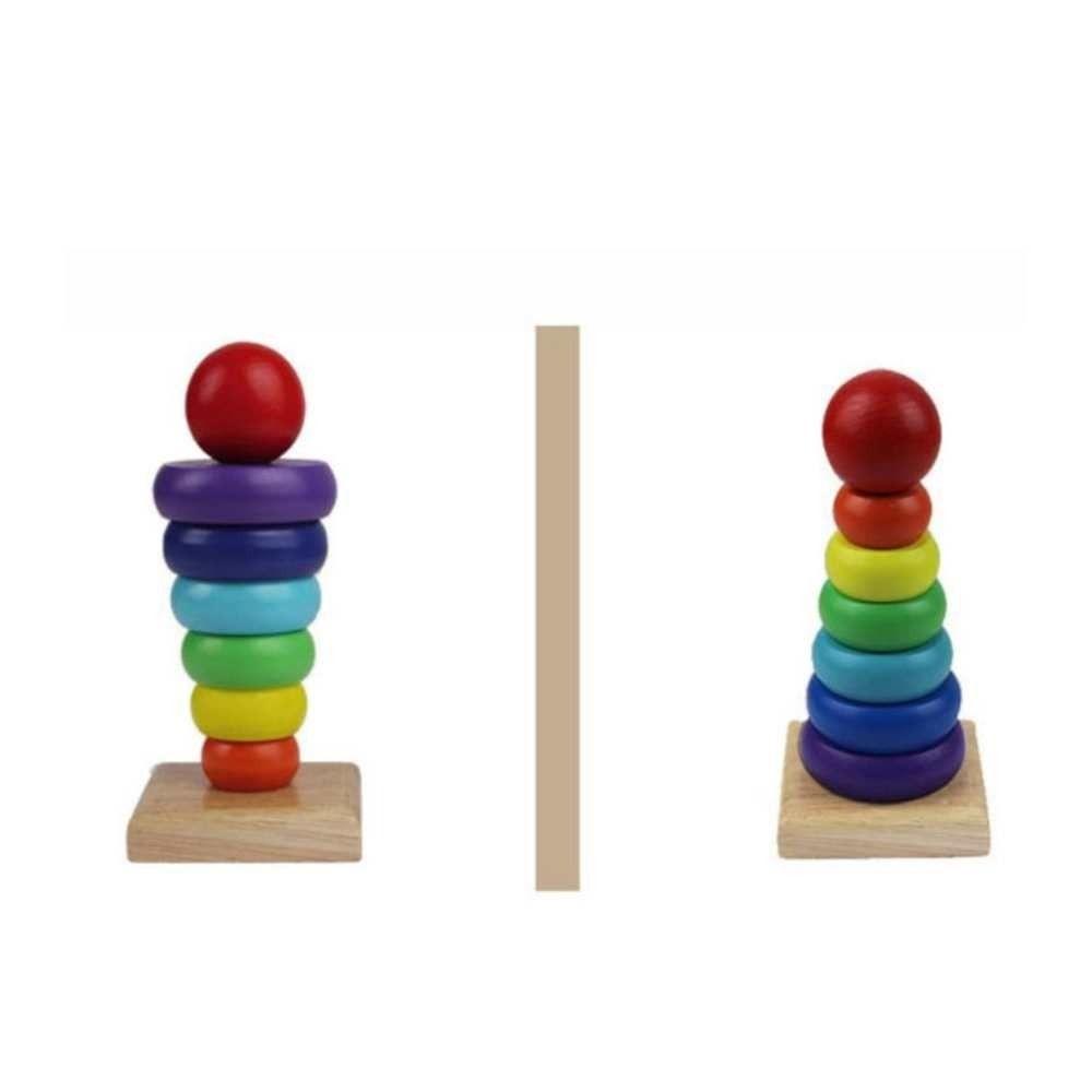 Juguete Mini Torre de Encaje con Argollas Colores Montesori-3