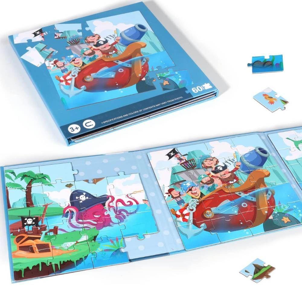 Juego Puzzle Magnético de Pirata 3 en 1-3