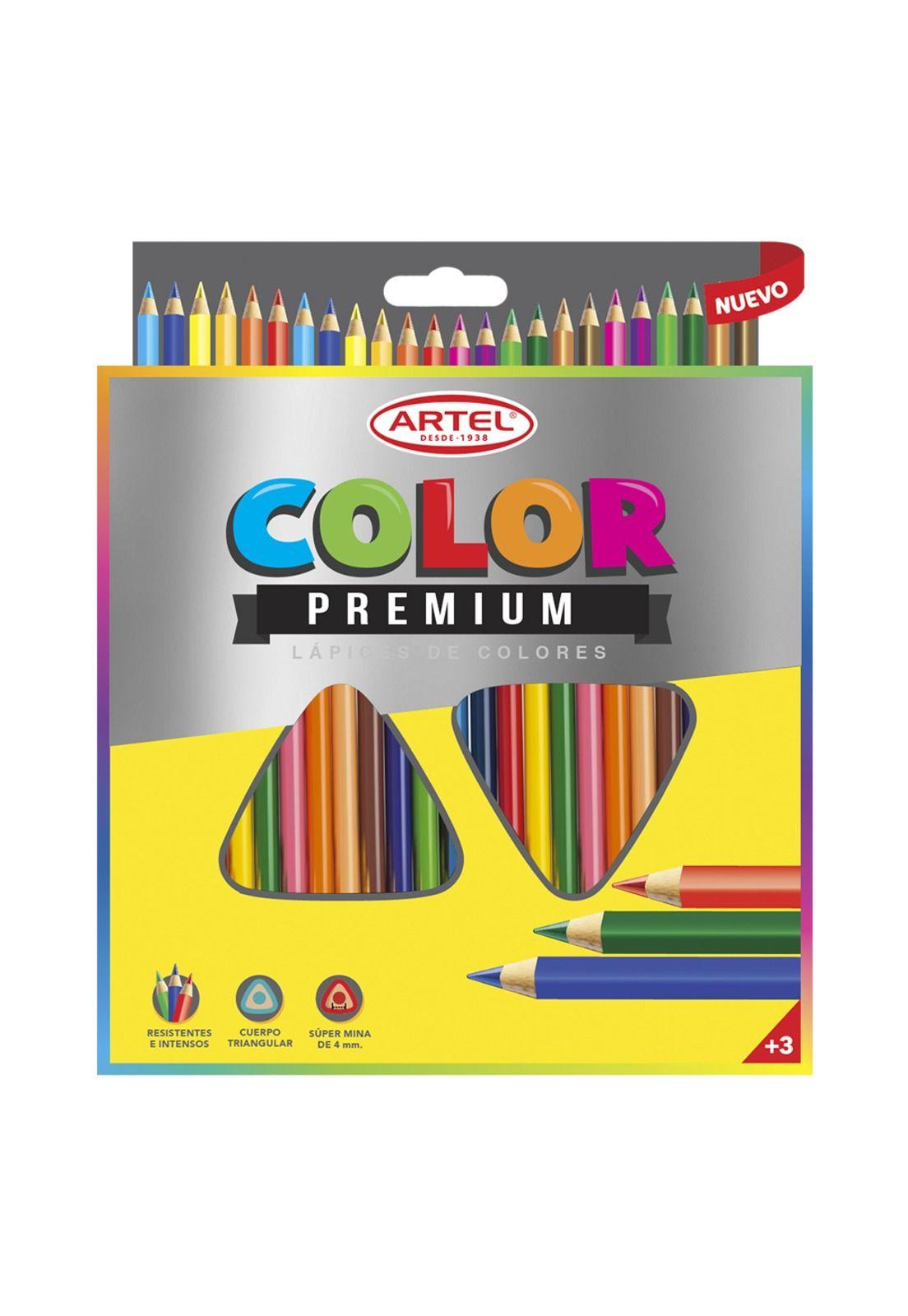 Estuche 24 Lápices de Colores Premium 4MM Artel-0