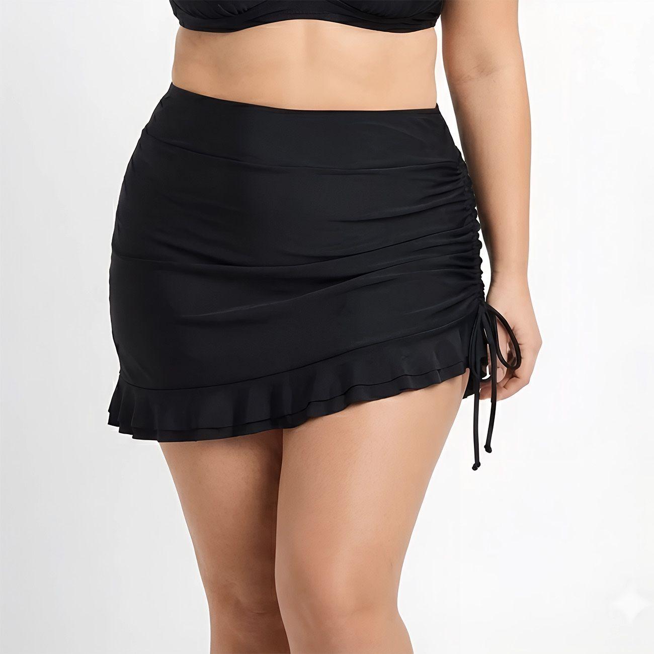 Mini Falda traje de Baño Fruncido Lateral -2