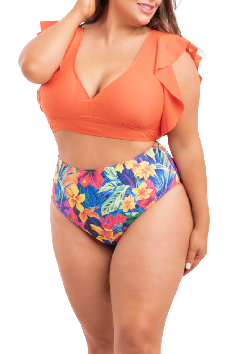 Bikini tiro alto Milena Orange-1