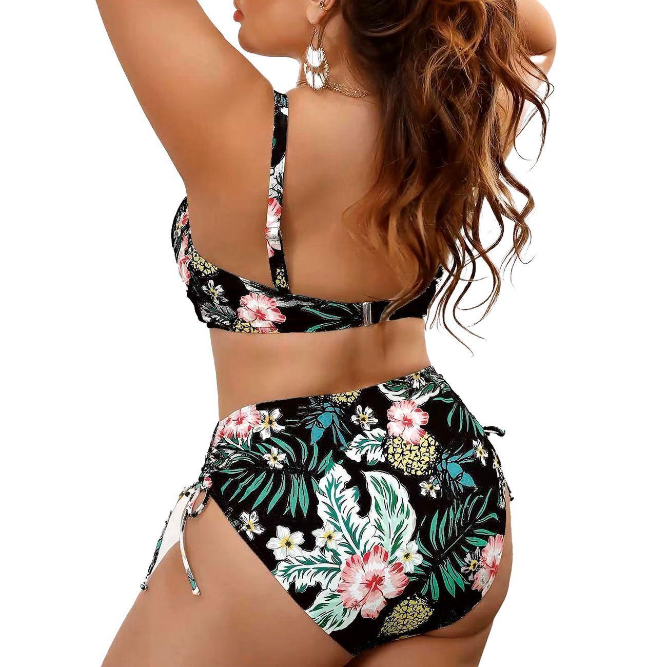 Bikini tiro alto copa straps plus size colores-1
