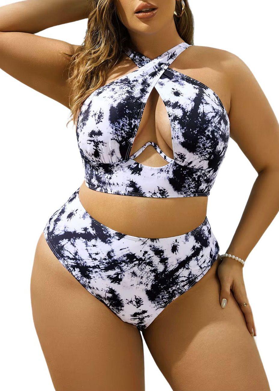 Bikini tiro alto tie dye black-0