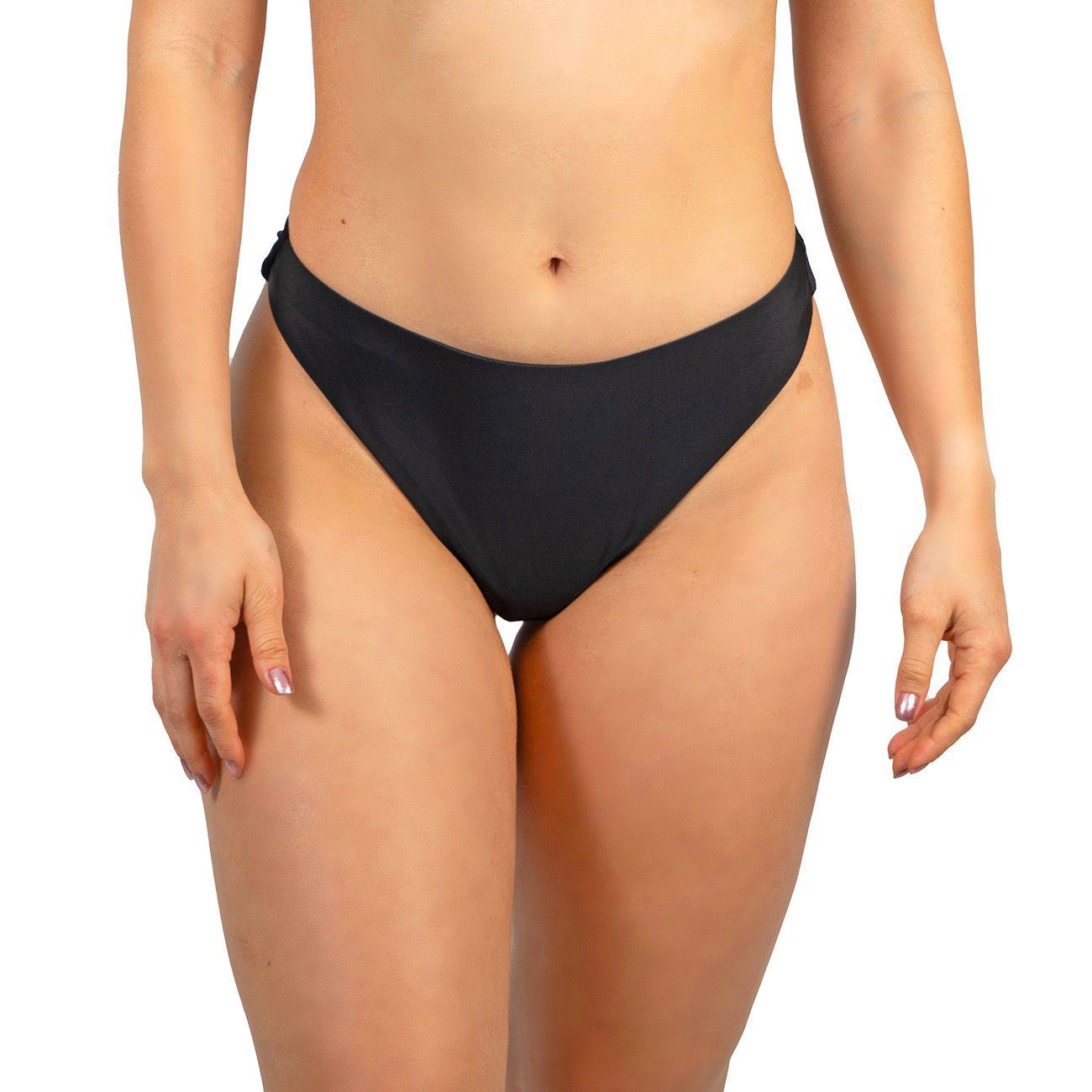 Parte de abajo bikini colaless Upless scrunch negro-2