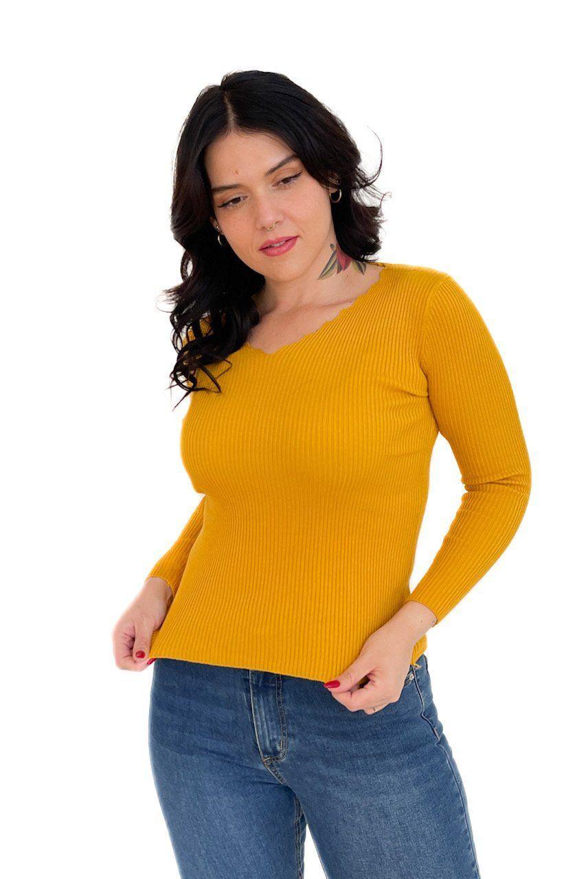 Sweater spandex básico Nora colores-0
