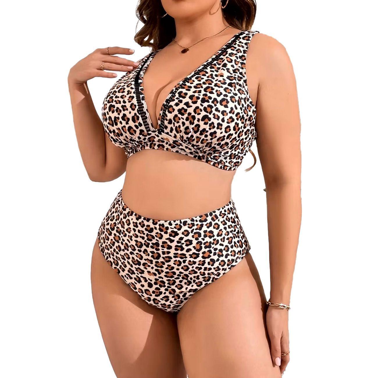 Bikini tiro alto animal print ao nang-1