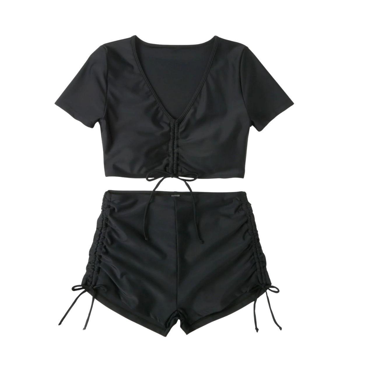 Bikini tiro alto short straps top deportivo Hipsy-2