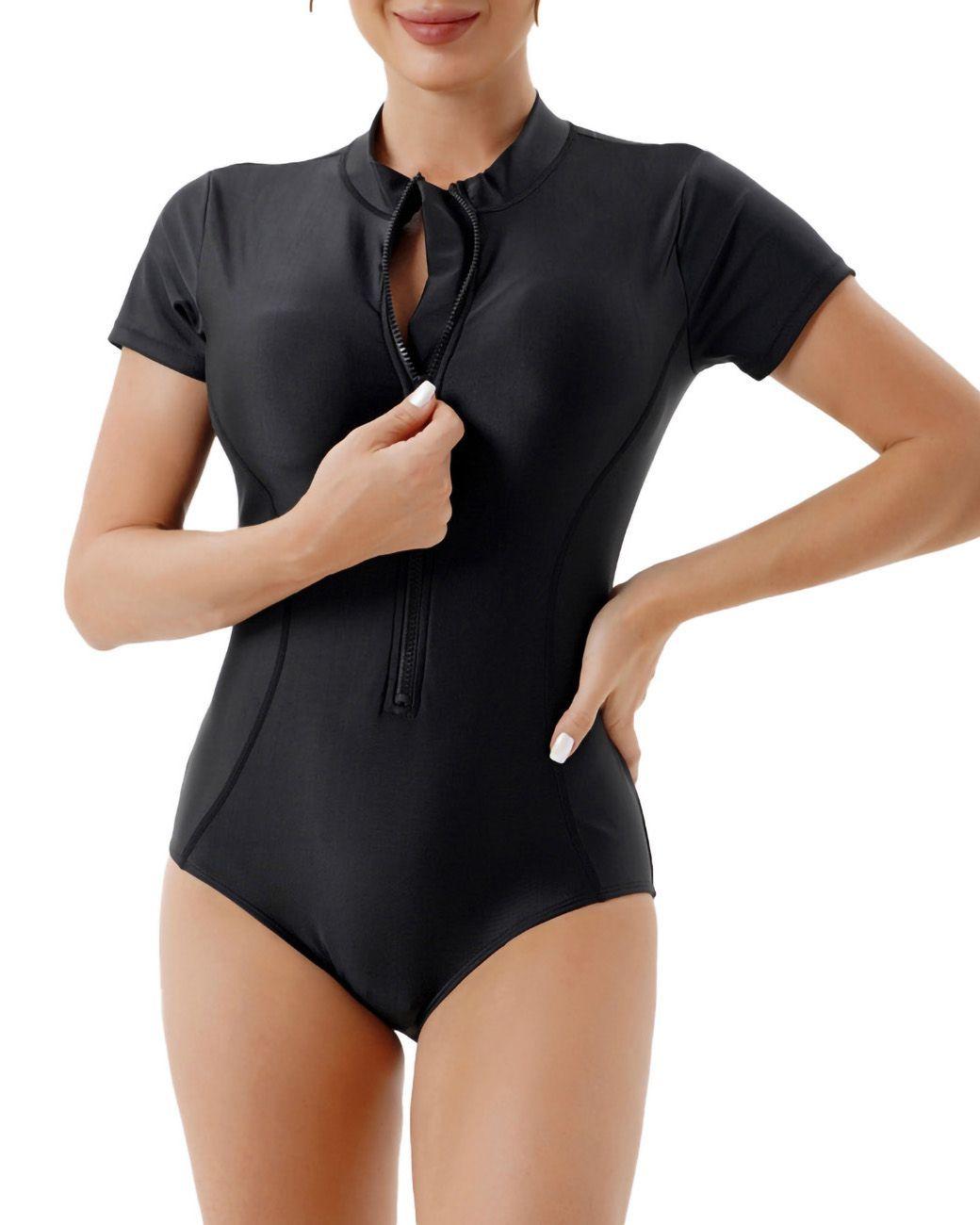 Traje de baño surf manga corta deportivo-0