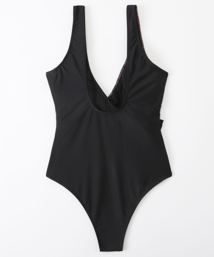 Traje de baño cruzado Snake negro-3
