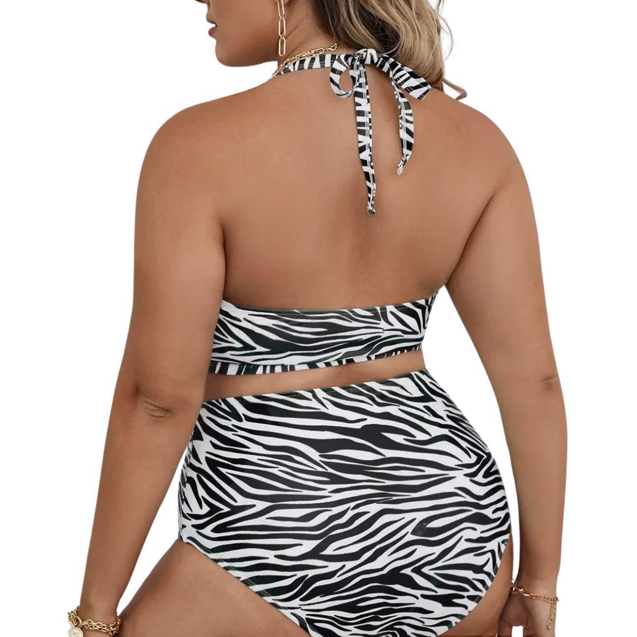 Bikini tiro alto Zebra print-2