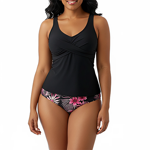 Tankini Mujer Botanic Negro-0