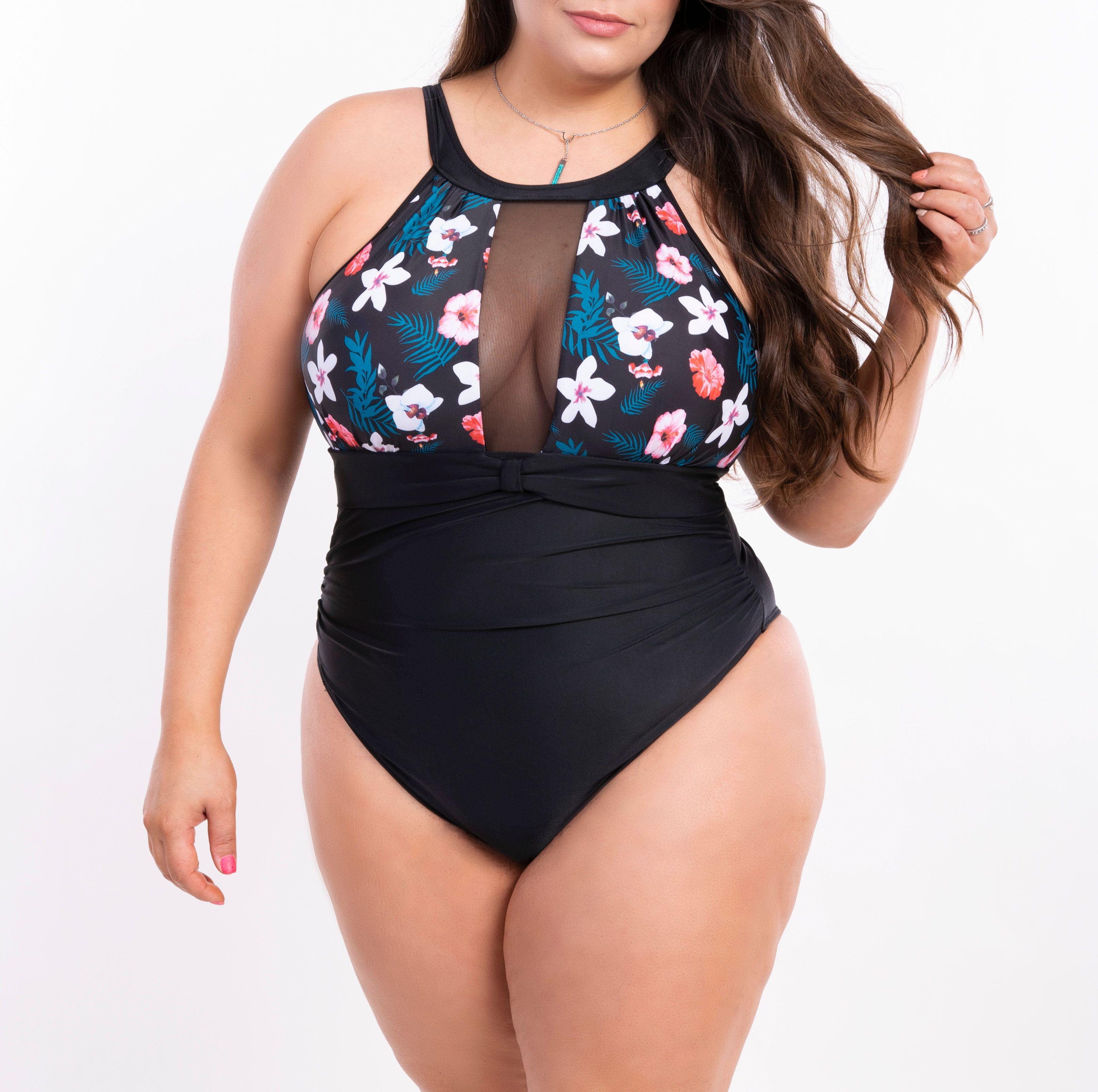 Traje de baño Breeze Black Floral-2