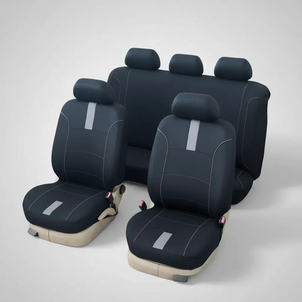 Carlife Funda Cubreasiento Auto Jacquard Gruesa Renace Negra-2