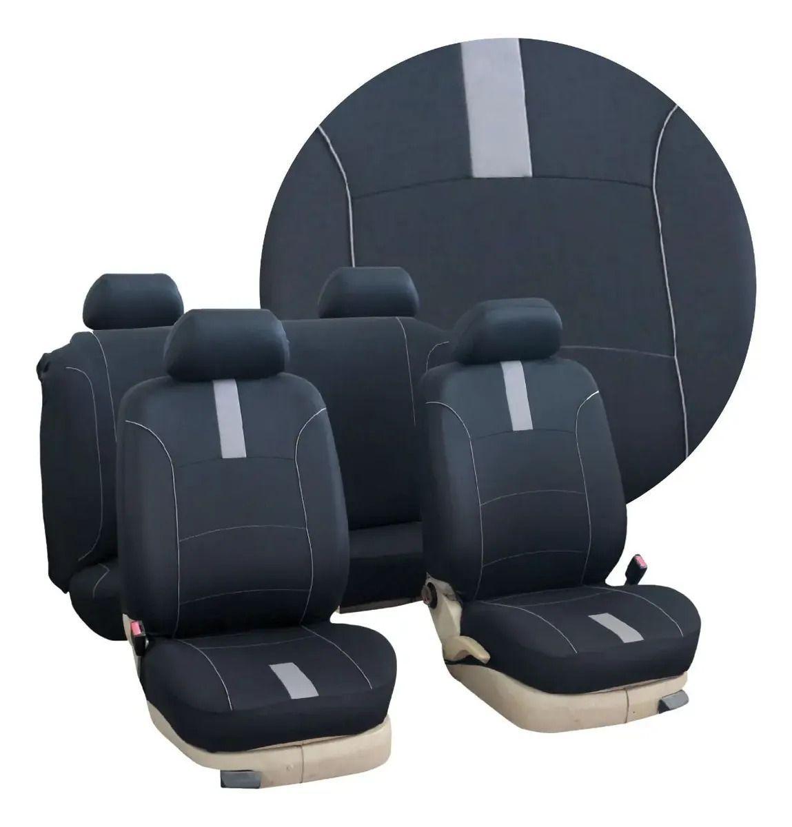 Carlife Funda Cubreasiento Auto Jacquard Gruesa Renace Negra-3
