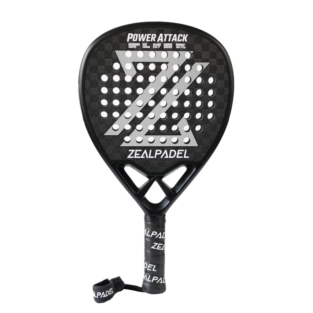 Pala Padel Zealpadel Power Attack Full Carbono+ Funda Regalo-0