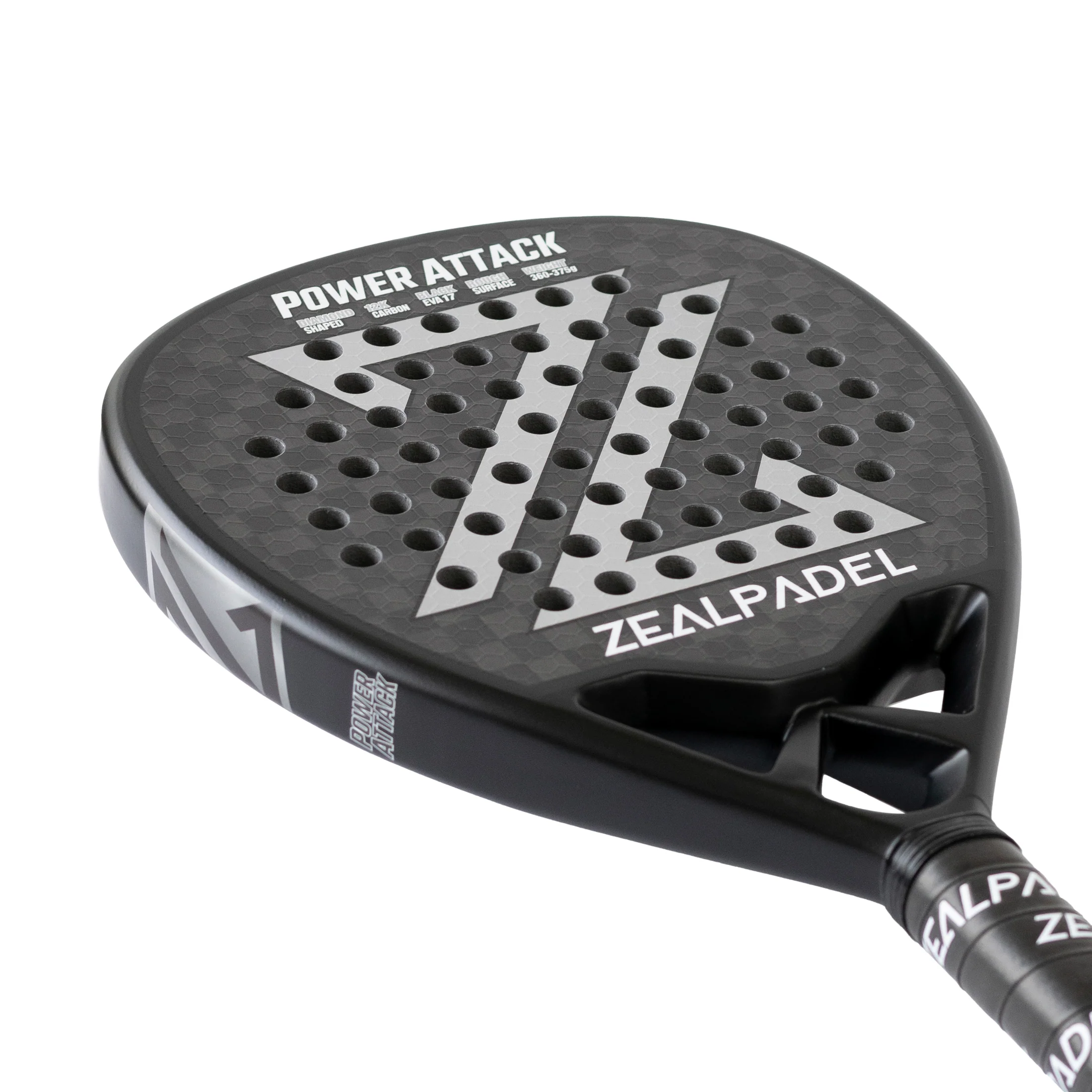 Pala Padel Zealpadel Power Attack Full Carbono+ Funda Regalo-3