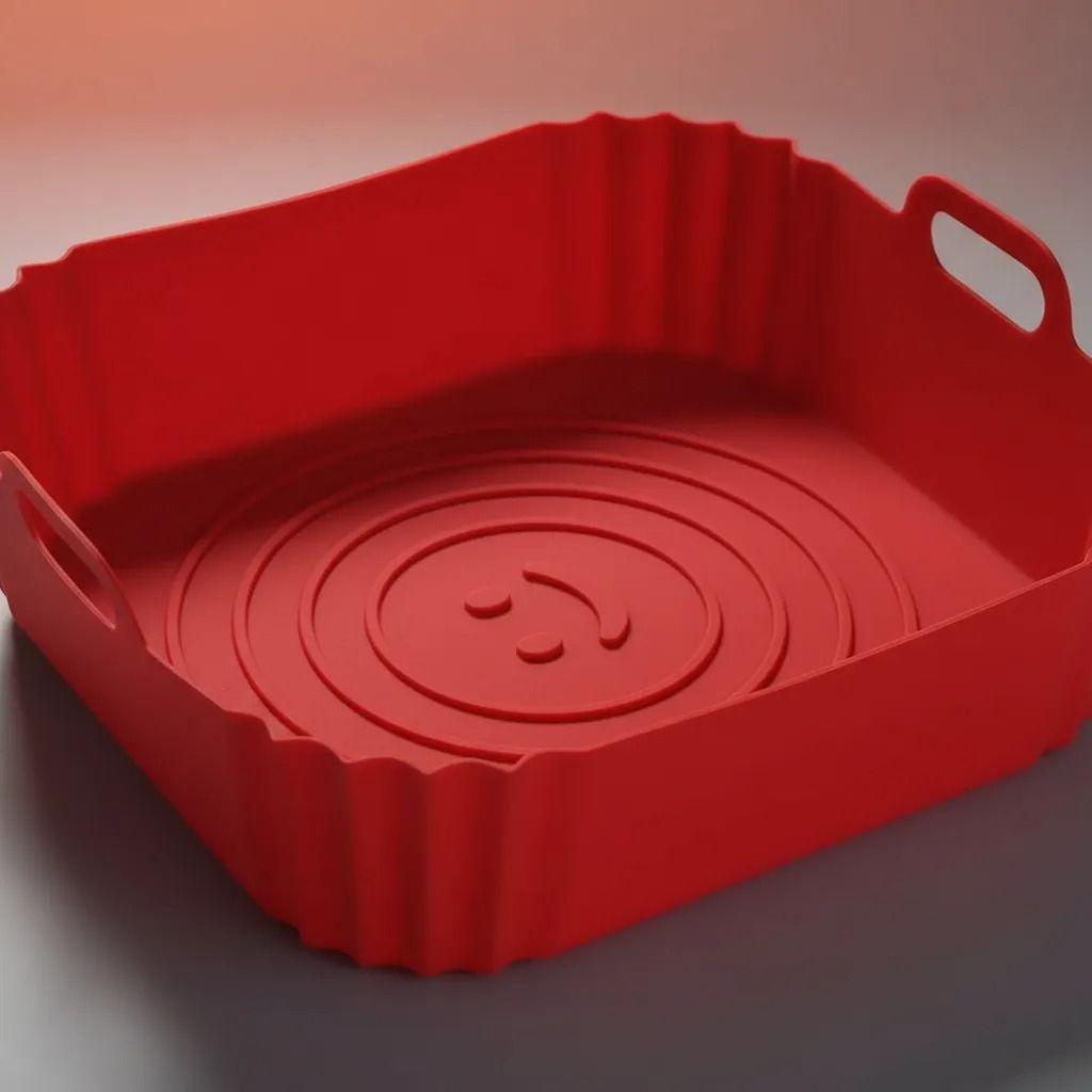 Pack 2 Molde Silicone Cuadrado Para Freidora Electrica-1