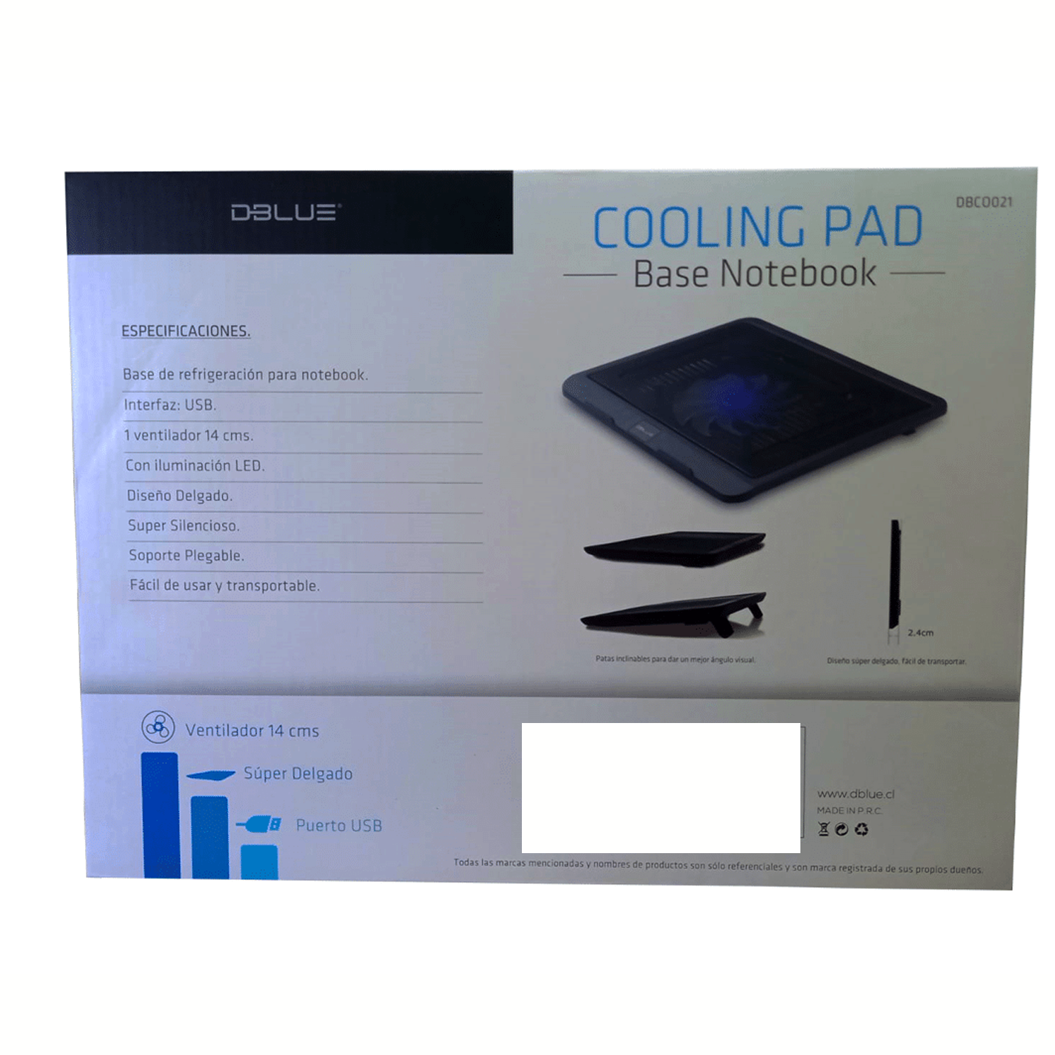 Base De Ventilador Para Notebook Led Dblue-3