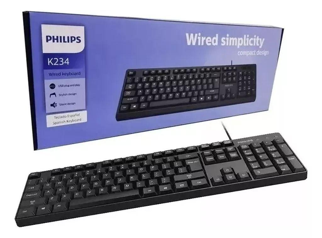 Teclado Alámbrico Spk6234 Philips-0