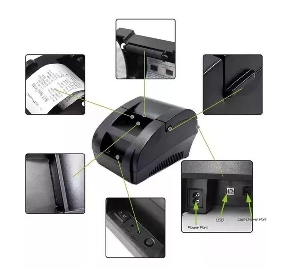 Impresora Térmica Boletas Usb Rollo 58mm Tickets Recibo-6