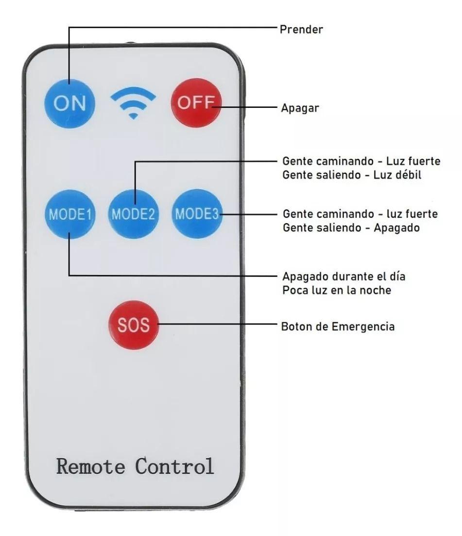 Foco Solar Forma Cámara Control Remoto Carcasa Blanco-4