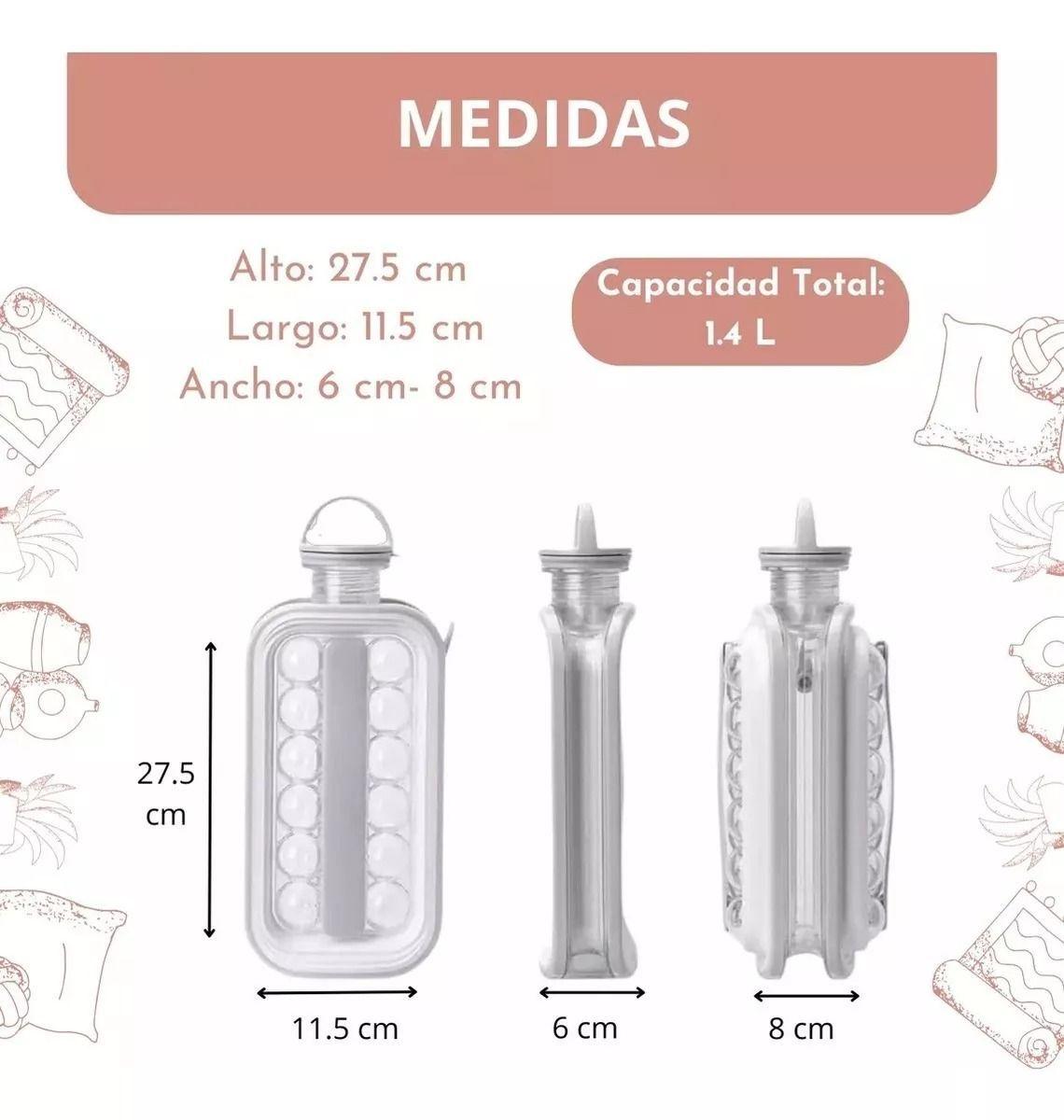 Hielera Cubetera Molde Para Hielo Botella De 17 Esferas-3