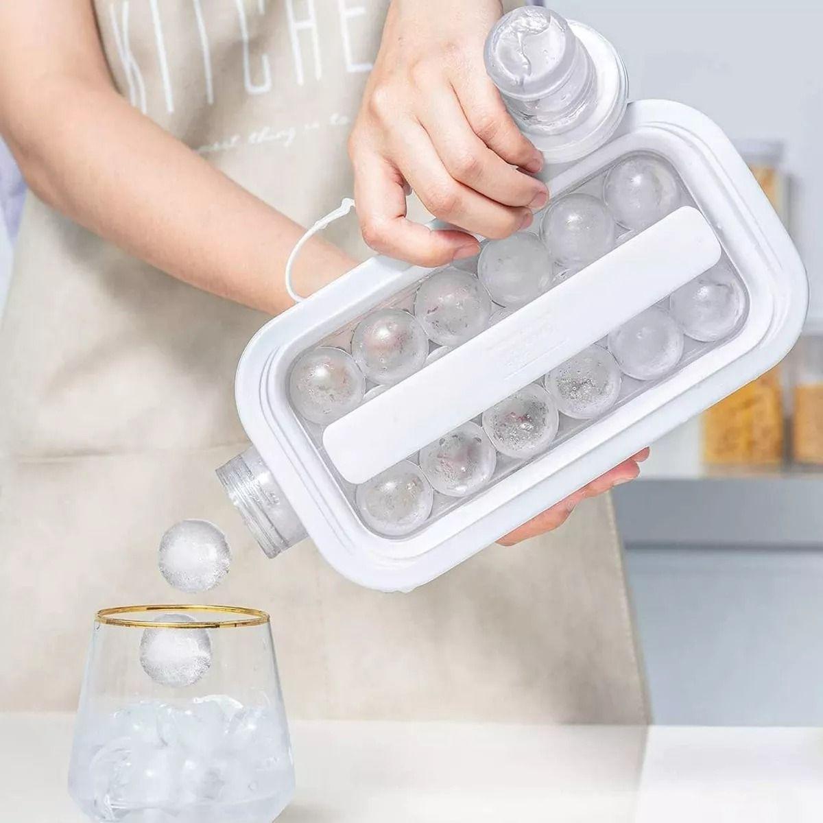 Hielera Cubetera Molde Para Hielo Botella De 17 Esferas-4