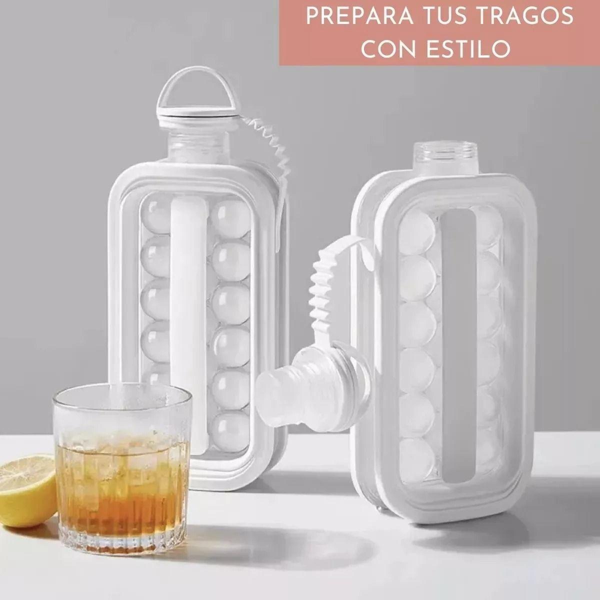 Hielera Cubetera Molde Para Hielo Botella De 17 Esferas-5