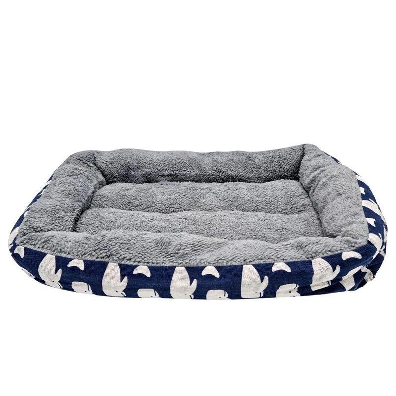 Cama Mascota Perro Gato Rectangular 60 X 40 Cms Ballenas-3