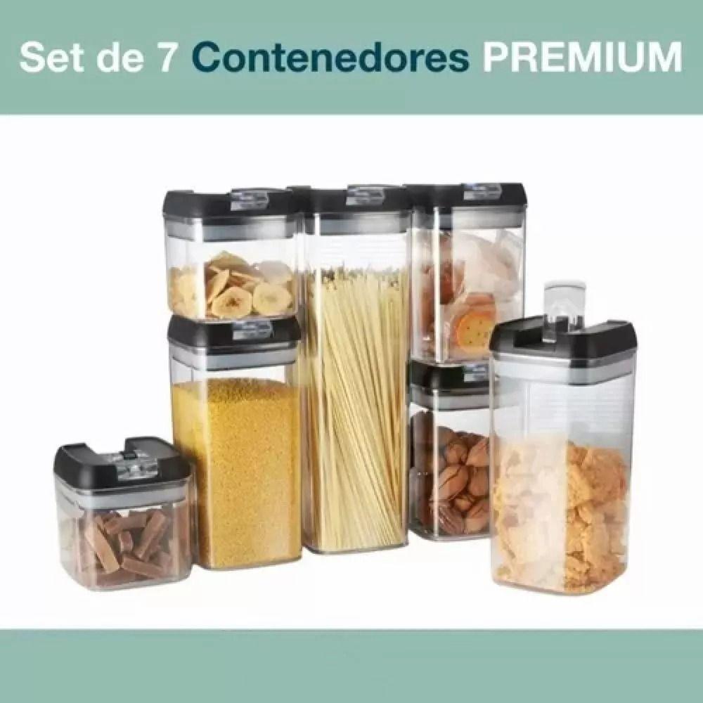 Set De 7 Contenedores Herméticos Cierre Facil-3