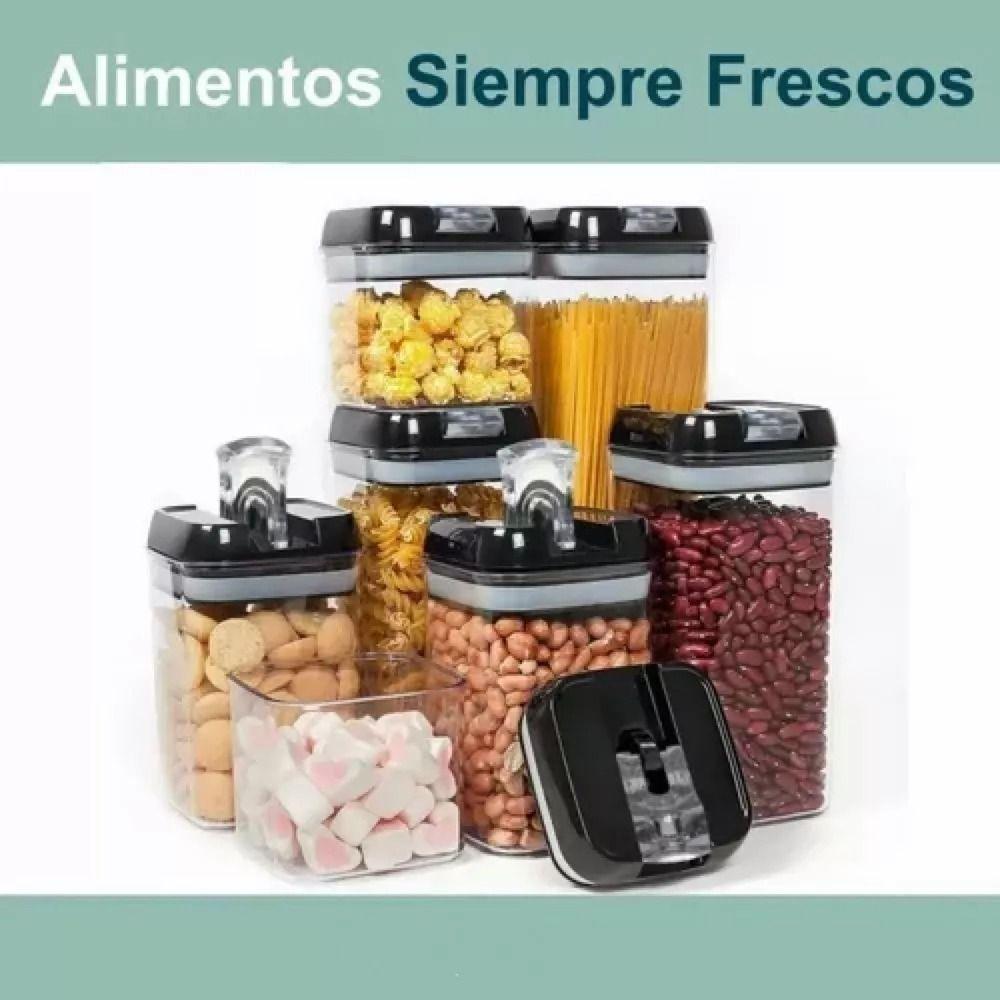 Set De 7 Contenedores Herméticos Cierre Facil-1