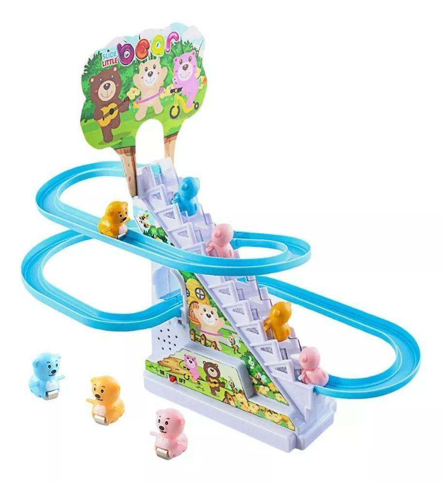 Shaoke Juego De Montaña Rusa Eléctrica Playset Con 9 Osos-1