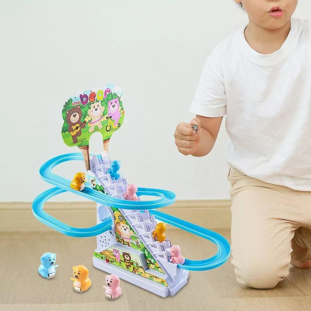 Shaoke Juego De Montaña Rusa Eléctrica Playset Con 9 Osos-2