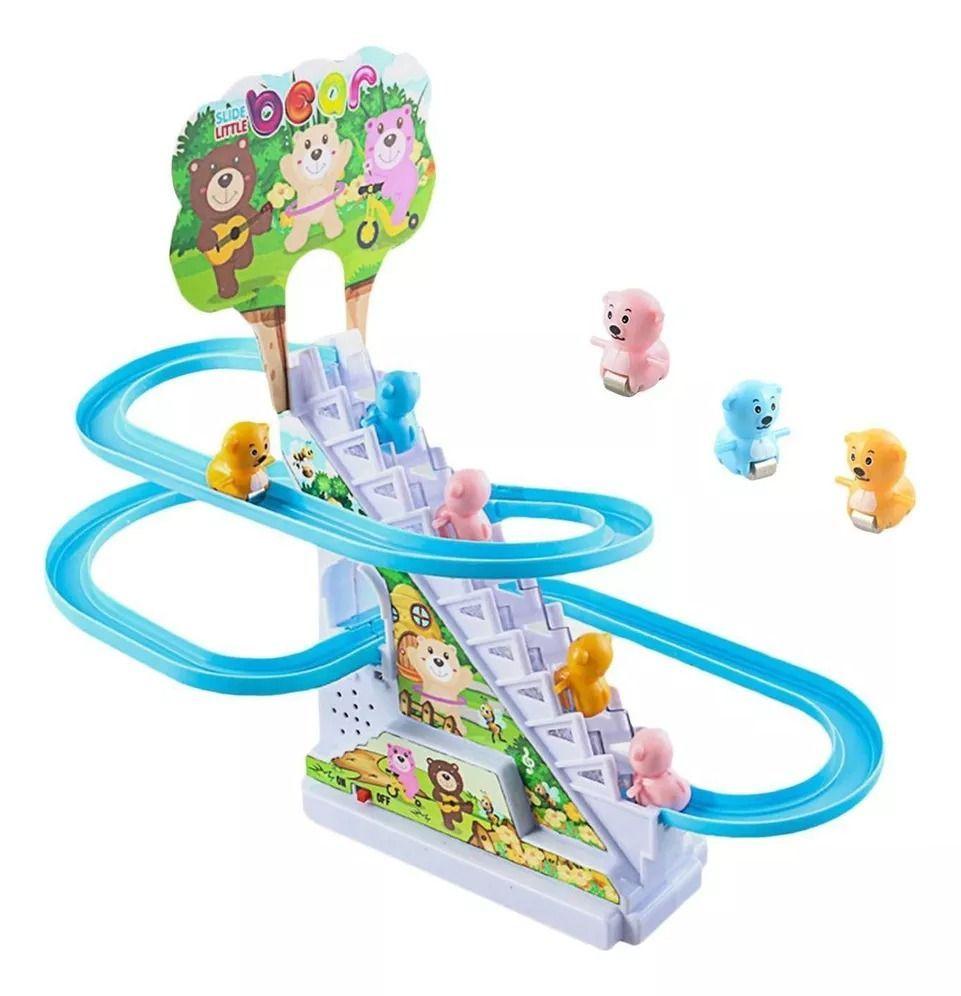 Shaoke Juego De Montaña Rusa Eléctrica Playset Con 9 Osos-4