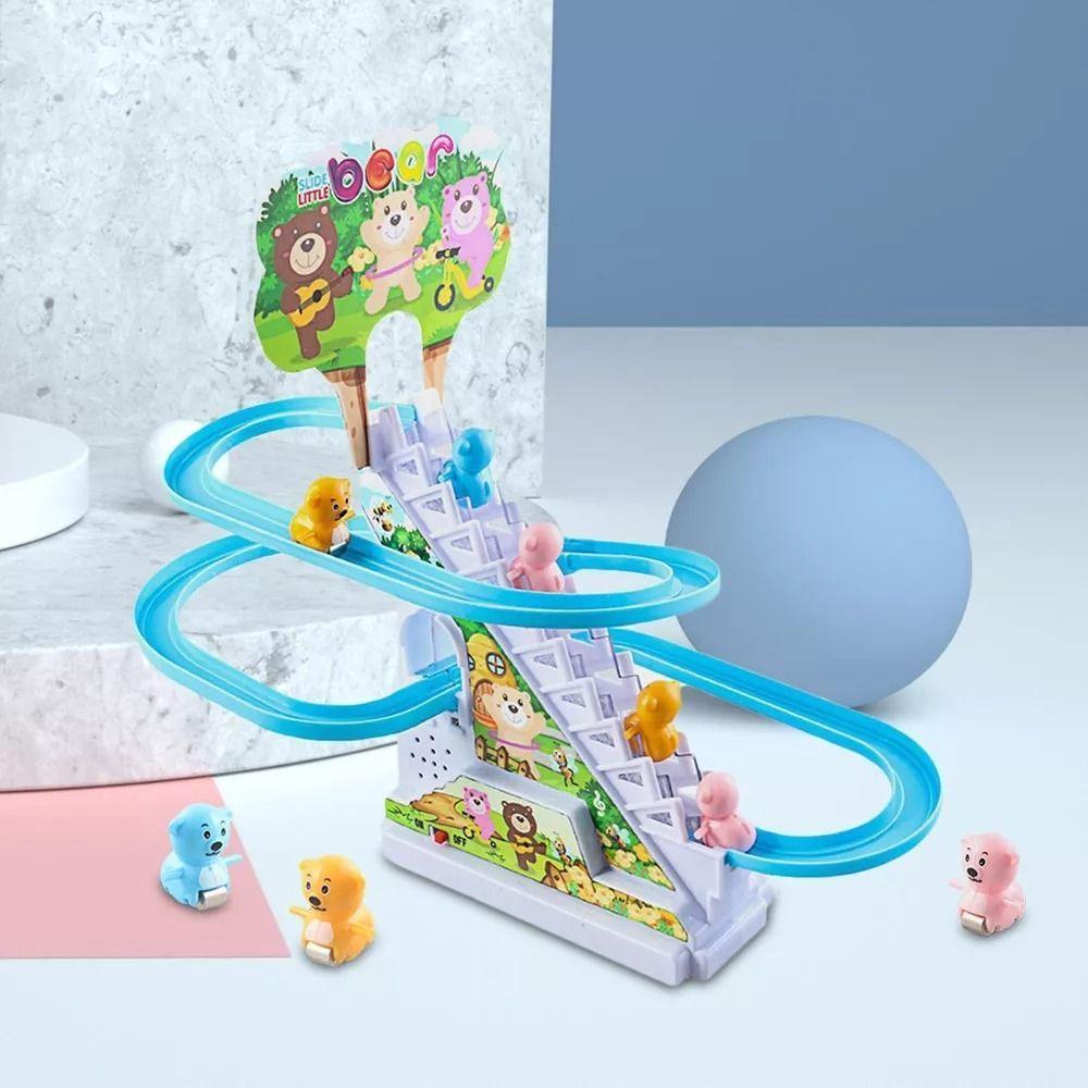 Shaoke Juego De Montaña Rusa Eléctrica Playset Con 9 Osos-5