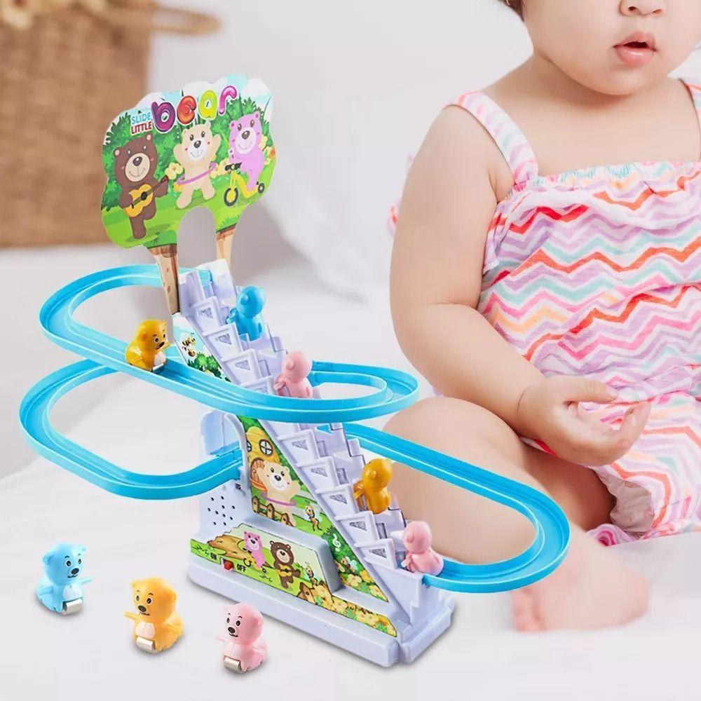 Shaoke Juego De Montaña Rusa Eléctrica Playset Con 9 Osos-6