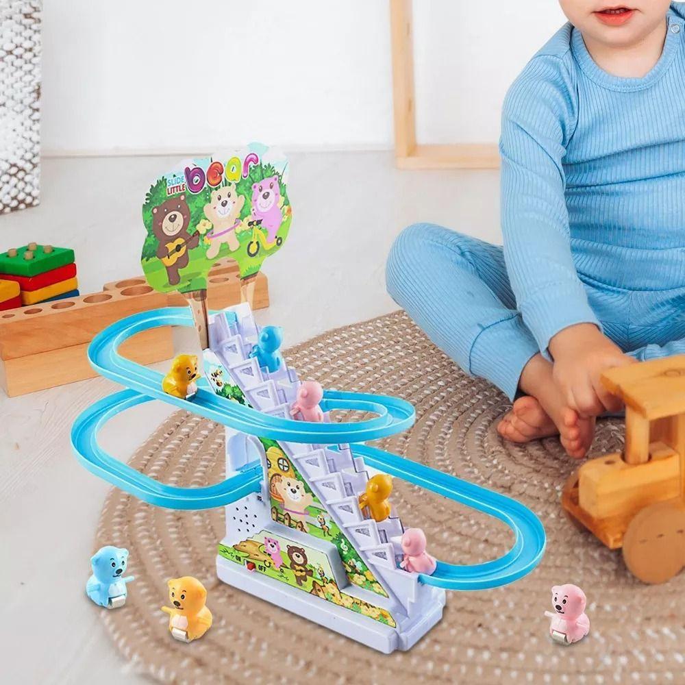 Shaoke Juego De Montaña Rusa Eléctrica Playset Con 9 Osos-7